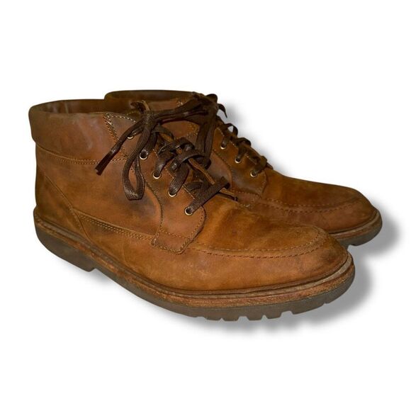 Allen Edmonds Cascade Boots in Brown Leather Suede Made in USA Sz 8 D - Picture 1 of 8